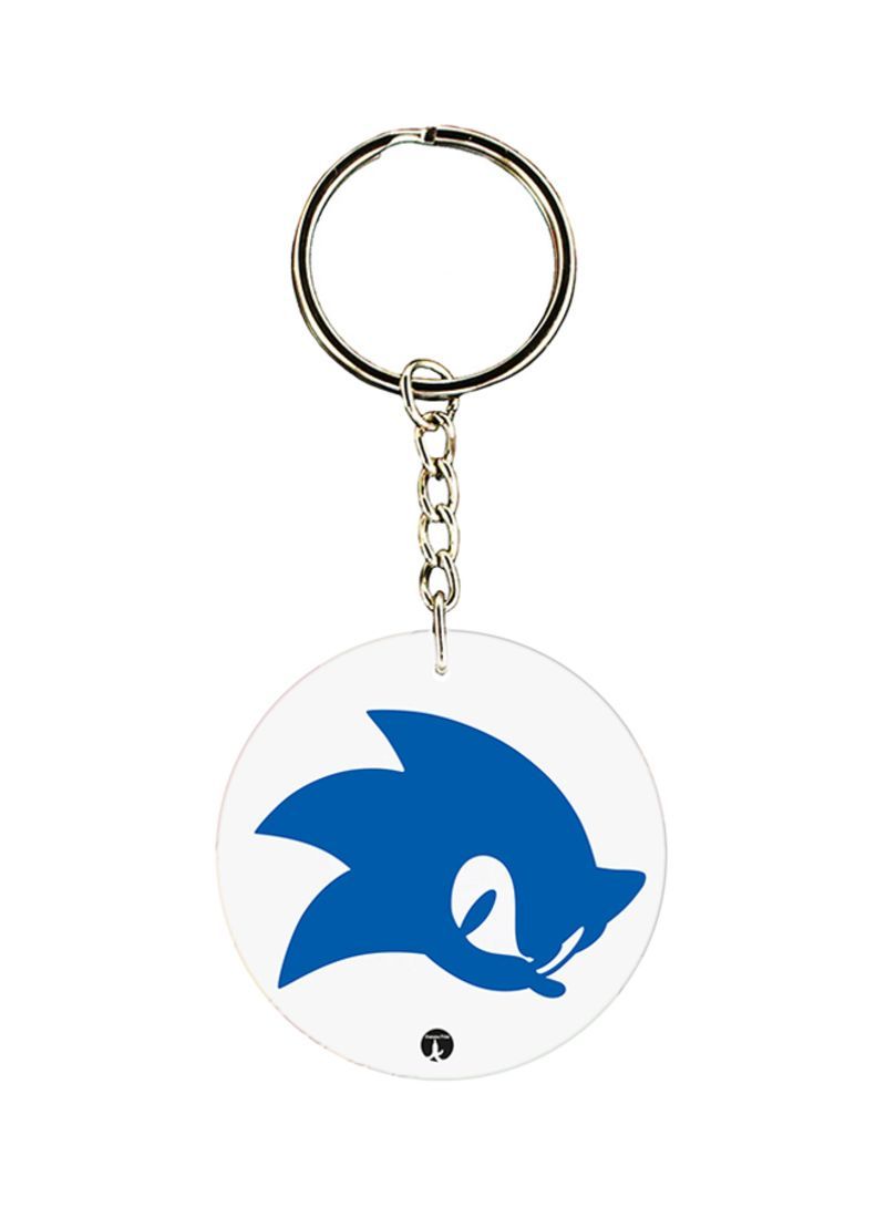 RKN Sonic Printed Keychain Blue/White/Silver