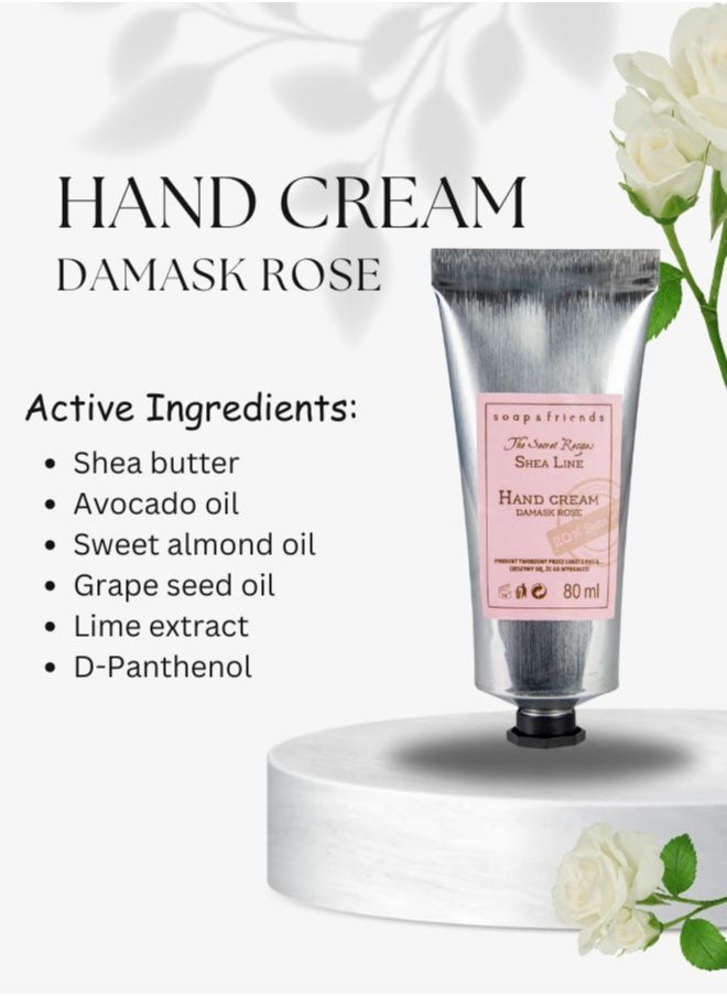 Soap&Friends Soap&Friends Damask Rose Hand Cream 80ml – Luxurious Award-Winning Hand Moisturizer with 20% Organic Shea Butter  - Image 5