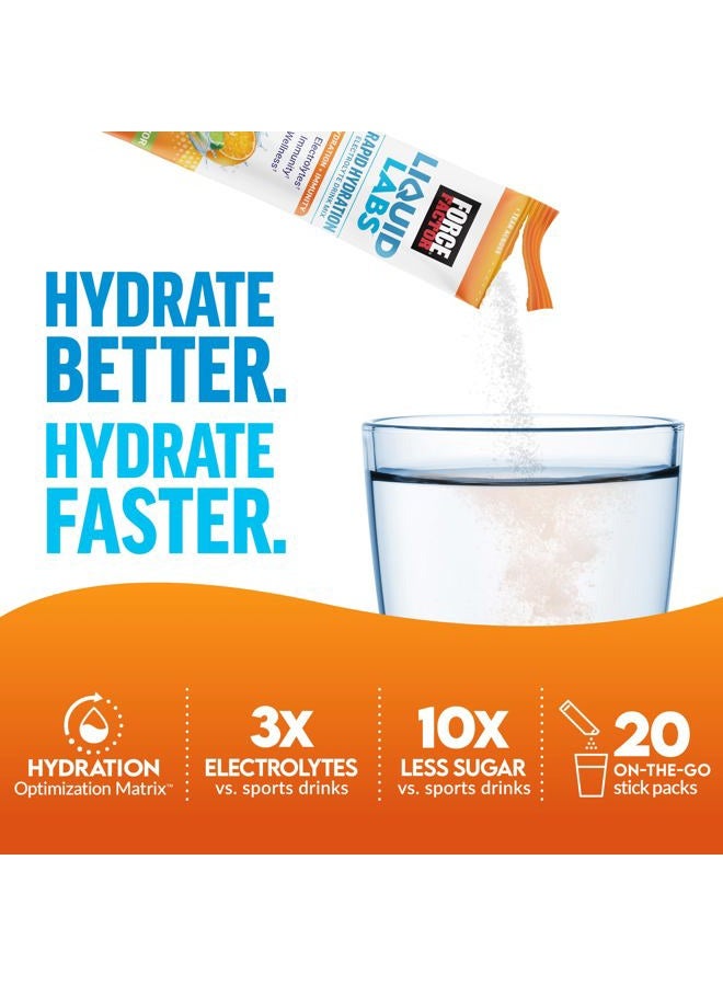 Force Factor Liquid Labs Immunity Electrolytes Powder & Immune Support Supplement,Hydration Packets with Immunity Vitamins,Electrolytes,Minerals,& Antioxidants,Fresh Citrus Flavor,20 Stick Packs  - Image 2