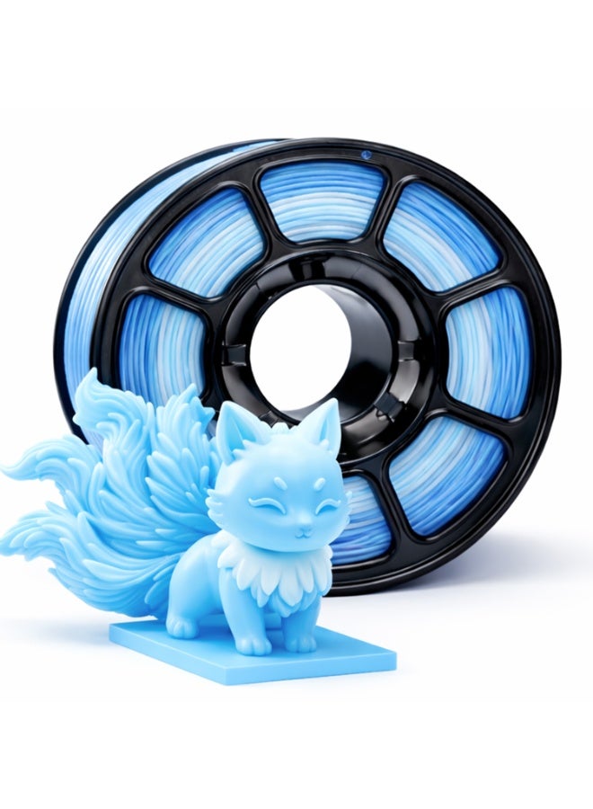 Petg 3D Printer Filament 1 75Mm 1Kg Gradient Blue 0 02Mm Dimensional Accuracy Low Warping Low Odor Neatly Wound Smooth Feeding No Clogging 220 250 C For Most Fdm 3D Printers