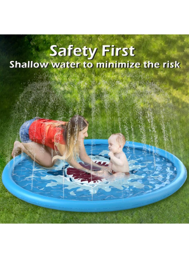 Jasonwell Splash Pad Sprinkler/ Play Mat for Kids, Outdoor Water Toys Inflatable for Baby Toddler Boys Girls Children Age 18+ Months ,Outside Backyard Dog Pool - Image 3