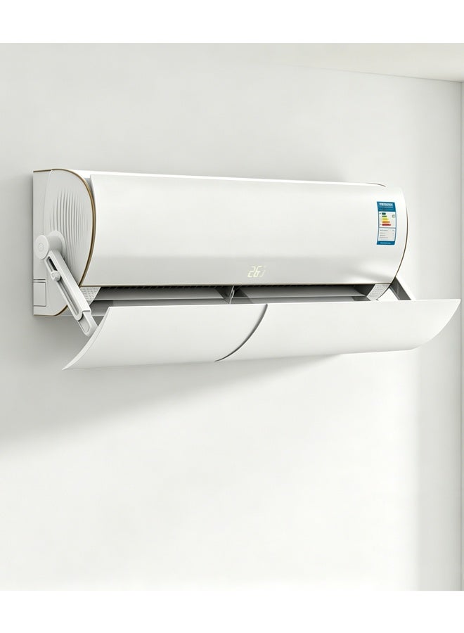 Retractable Air Conditioner Air Deflector, Universal Adjustable Air Conditioning Deflector Air Diverter Cover Telescopic Anti-Wind Baffles Anti Direct Blowing for Wall-Mounted Air Conditioners ﻿ - Image 1