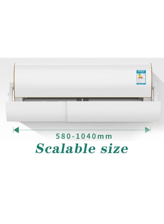 Retractable Air Conditioner Air Deflector, Universal Adjustable Air Conditioning Deflector Air Diverter Cover Telescopic Anti-Wind Baffles Anti Direct Blowing for Wall-Mounted Air Conditioners ﻿ - Image 2