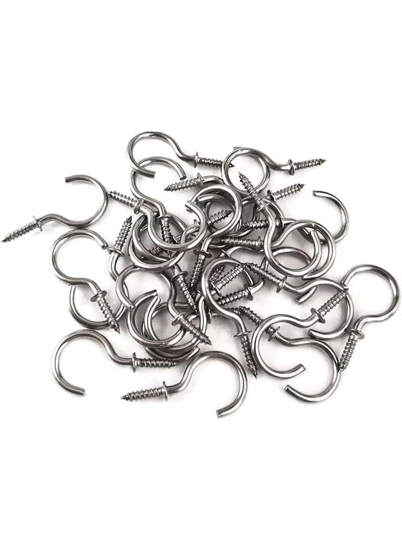 Green Tiger Set of Eye Screws/Eye Bolts and Hooks, Heavy Duty Steel Lag Screws for Hanging and DIY Hardware - 15 Pieces