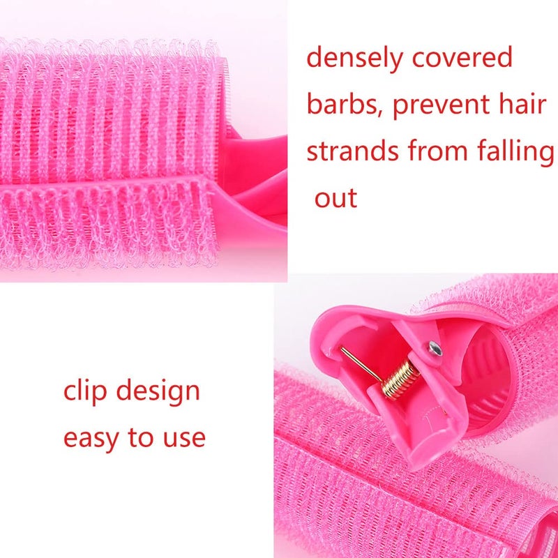 GBSTORE 5 Pcs 2 in 1 Hair Rollers with Clip, Large Size Self-Grip Curlers for Fluffy Hairstyles - Natural Hair Styling Tool - Image 4