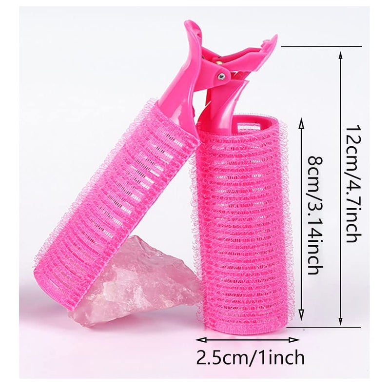 GBSTORE 5 Pcs 2 in 1 Hair Rollers with Clip, Large Size Self-Grip Curlers for Fluffy Hairstyles - Natural Hair Styling Tool - Image 5