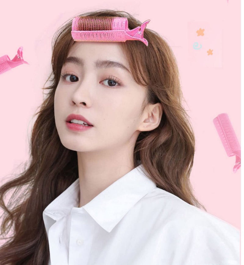 GBSTORE 5 Pcs 2 in 1 Hair Rollers with Clip, Large Size Self-Grip Curlers for Fluffy Hairstyles - Natural Hair Styling Tool - Image 2