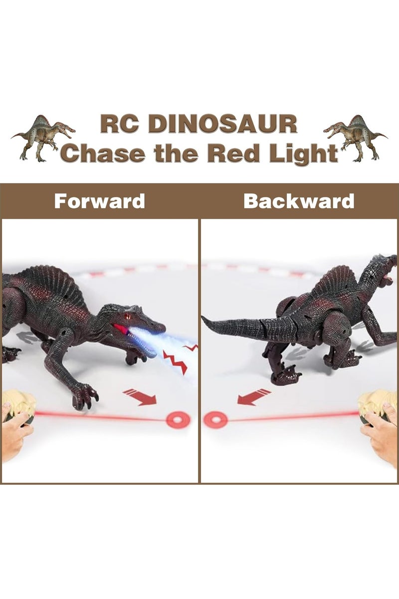 أوزيغالور ألعاب ديناصورات تعليمية للأطفال من 3 سنوات، ديناصور سبينوصور روبوت كهربائي بشحن وأصوات، عيون LED، هدية مبتكرة - Image 4
