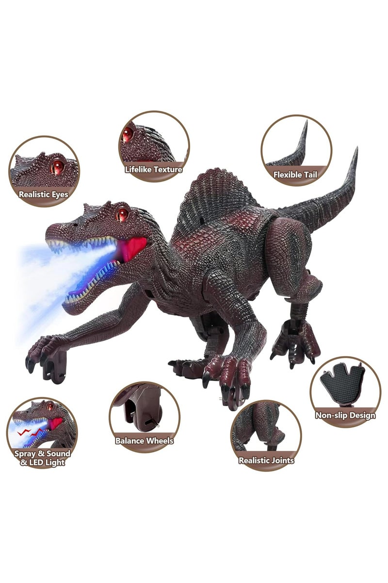 أوزيغالور ألعاب ديناصورات تعليمية للأطفال من 3 سنوات، ديناصور سبينوصور روبوت كهربائي بشحن وأصوات، عيون LED، هدية مبتكرة - Image 3