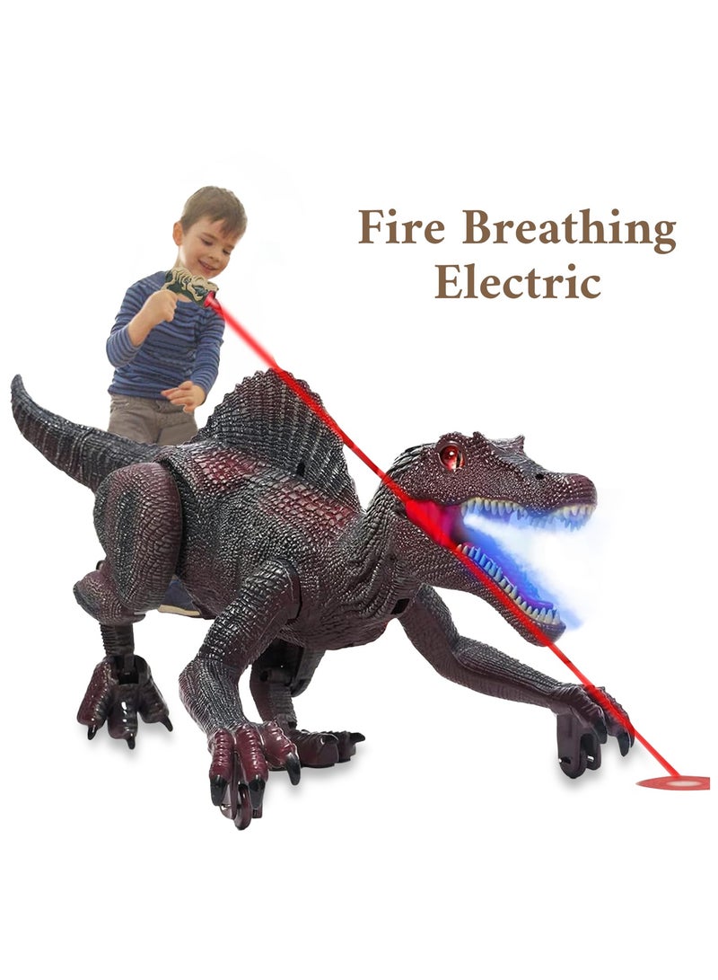 أوزيغالور ألعاب ديناصورات تعليمية للأطفال من 3 سنوات، ديناصور سبينوصور روبوت كهربائي بشحن وأصوات، عيون LED، هدية مبتكرة - Image 1