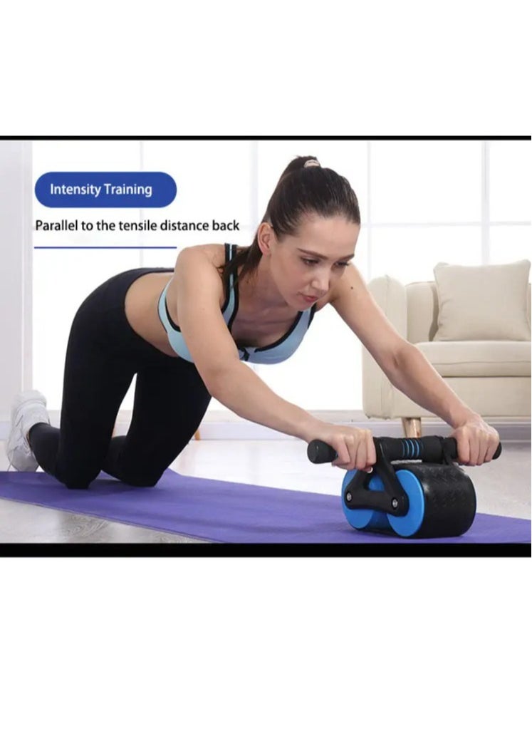 GULFLINK Comfortable Abdominal Roller Ab Wheel Fitness Home Gym Workout Equipment Plastic Wheels Exercise Sliders Muscle Trainer Blue  - Image 5