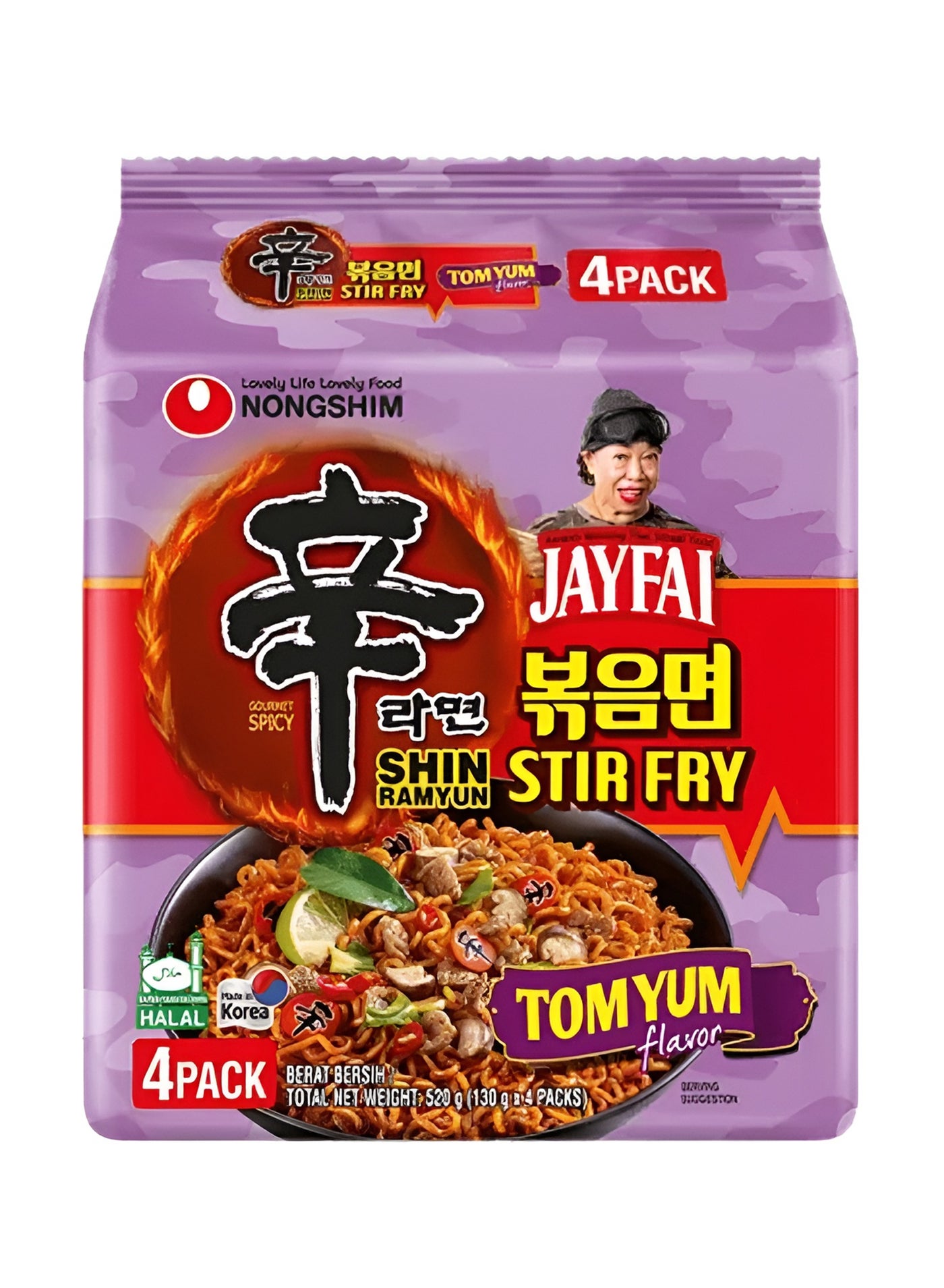 Nongshim Jayfai Shin Ramyun Tomyum Flavor Stir Fry Instant Noodles