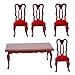 NUOBESTY 5piece Miniature Tables and Chairs Set 112 Scale Dollhouse Dining Room Furniture for Decoration - Image 2