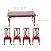 NUOBESTY 5piece Miniature Tables and Chairs Set 112 Scale Dollhouse Dining Room Furniture for Decoration - Image 4