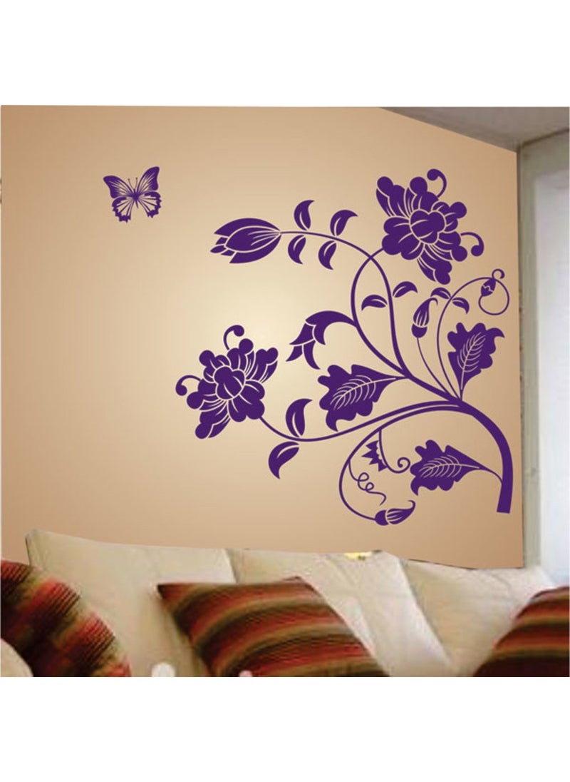 Decals Design Decals Design 'Vine Flower' Wall Sticker (PVC Vinyl, 50 cm x 70 cm, Purple)  - Image 2