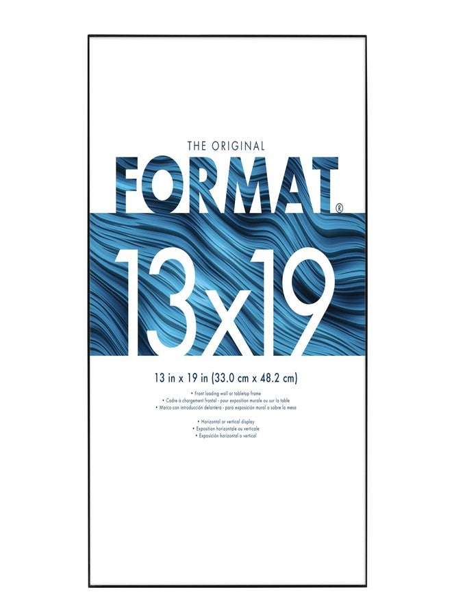 MCS Format 13x19 Picture Frame Black, Vertical & Horizontal Wall Hanging Large Picture Frame for Photos & Art Prints (1-Pack) - Image 1