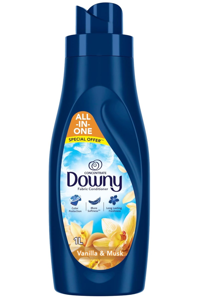 Downy Concentrate Fabric Conditioner, Vanilla & Musk, 1L 