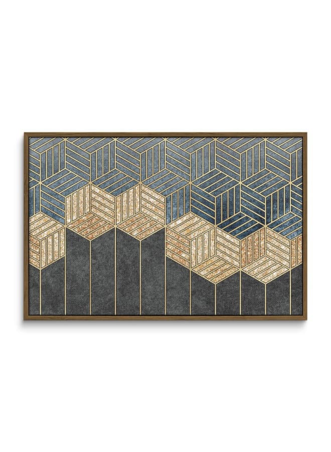 Home Gallery Modern minimalist style geometric golden art framed wall art 120x80 - Image 3