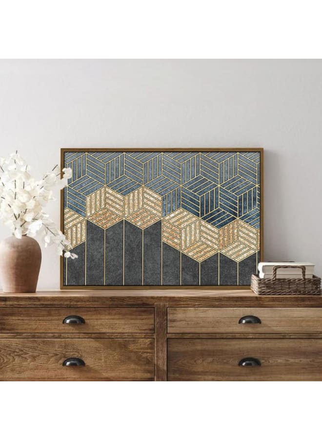 Home Gallery Modern minimalist style geometric golden art framed wall art 120x80 - Image 4