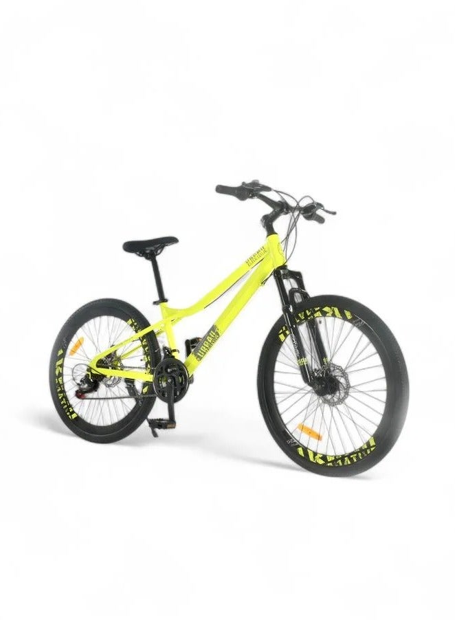 26 inch bike with aluminum frame and shock absorbers