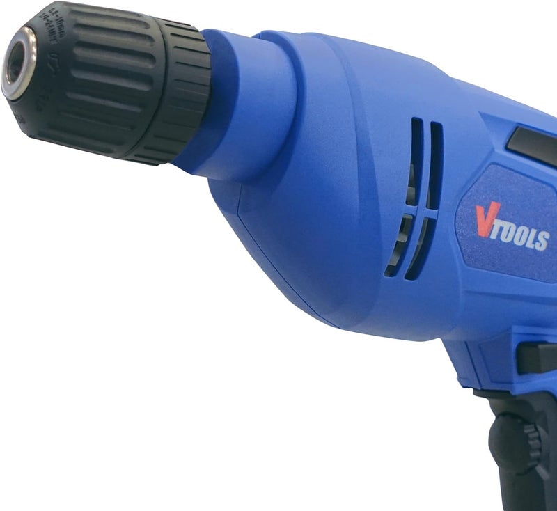 VTOOLS 500W Professional Electric Drill Driver, Heavy Duty Up To 2700Rpm, Multi-Function, 10Mm Chuck, For Wood, Plastic, And Metal, Diy And Office Repair, Vp1104 - Image 5
