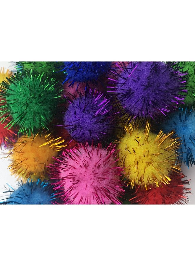VAPKER 30 Piece Assorted Color Sparkle Balls Cat'S Favorite Toy Tinsel Pom Poms Glitter - Image 3