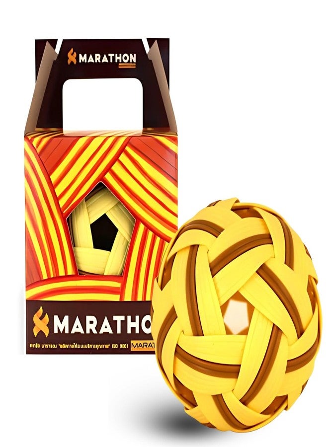 VAYINATO Marathon MT-102 Basic Training Model, Sepak for Older Children | Lightweight Basic Training Ball | Durable Rattan-Style Plastic Ball | Made in Thailand | Indoor & Outdoor Play - Image 1