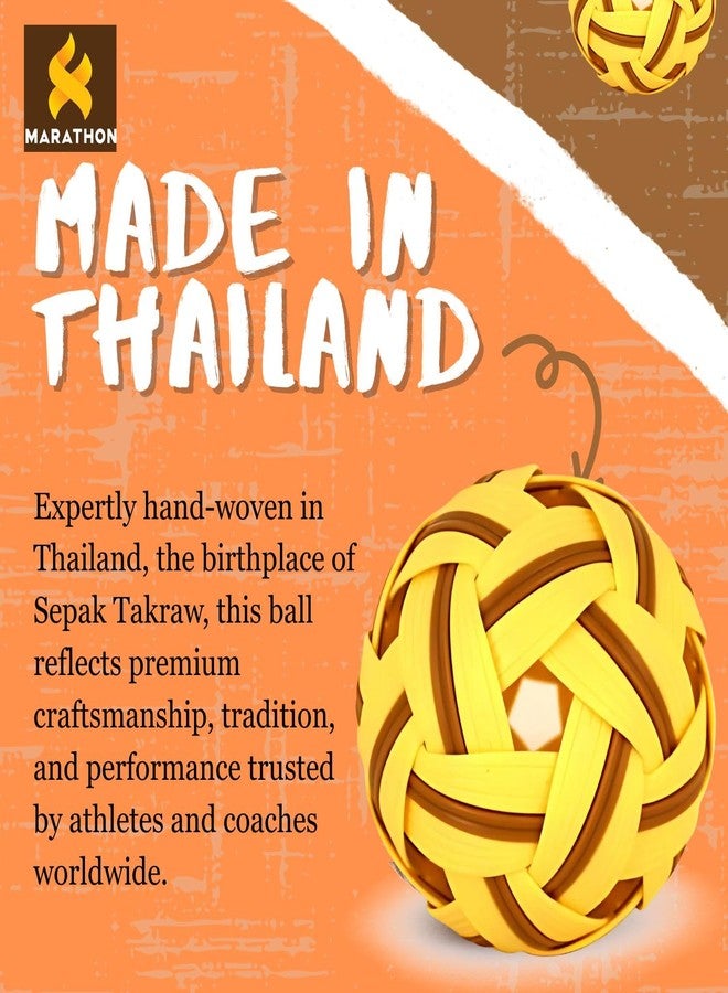 VAYINATO Marathon MT-102 Basic Training Model, Sepak for Older Children | Lightweight Basic Training Ball | Durable Rattan-Style Plastic Ball | Made in Thailand | Indoor & Outdoor Play - Image 4
