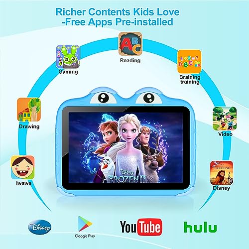 Trayoo Kids Tablet 10.1 Inches Tablet for Kids, Android 11 64GB Tablets for Kids with Case, Google Play, YouTube, Dual Camera, WiFi, Bluetooth, Apps Pre-Installed, Education, Parent Control (Blue) - Image 3
