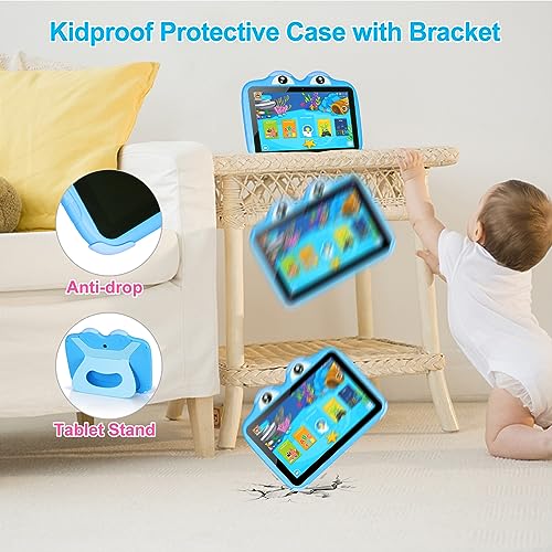 Trayoo Kids Tablet 10.1 Inches Tablet for Kids, Android 11 64GB Tablets for Kids with Case, Google Play, YouTube, Dual Camera, WiFi, Bluetooth, Apps Pre-Installed, Education, Parent Control (Blue) - Image 5