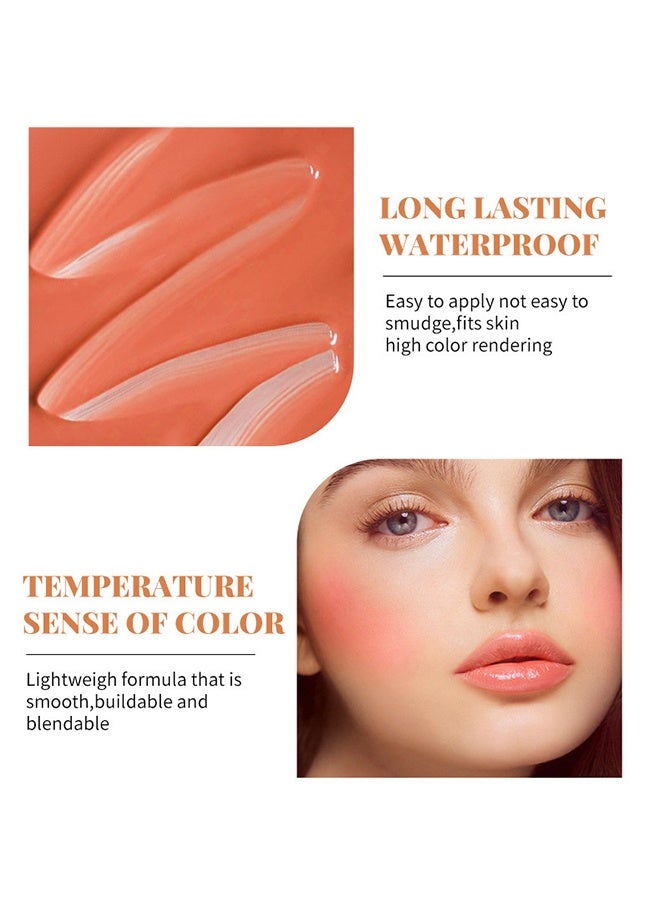 ديمشو أحمر الخدود السائل ، أحمر الخدود الكريمي ، أحمر الخدود السائل الكريمي غير اللامع ، أحمر الخدود السائل الملون ، ظلال العيون وأحمر الشفاه ، أحمر الخدود المرطب طويل الأمد # 01 - Image 5