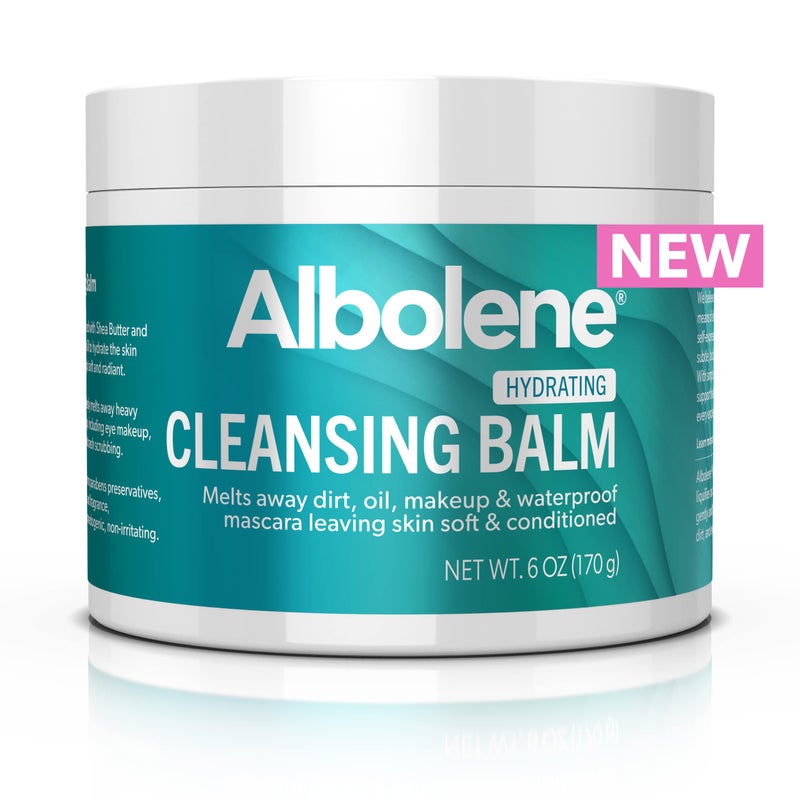 Albolene Albolene Cleansing Balm, Hydrating Makeup Remover and Face Wash with Shea Butter and Jojoba Oil, 6 fl oz, Packaging May Vary