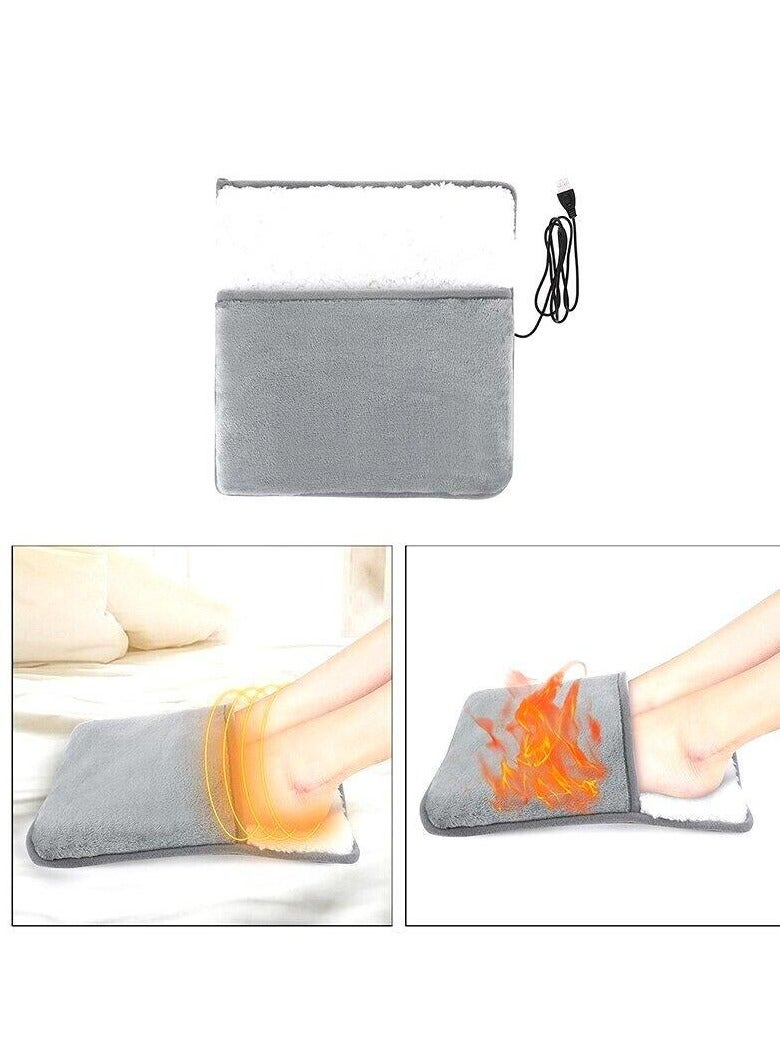 Generic USB Electric Heating Pad Foot Massager - Portable Ultra Soft Flannel, Auto Off Functionality, Electric Foot Warmer for Men and Women, Reduces Pain, Washable Household Essential  - Image 2