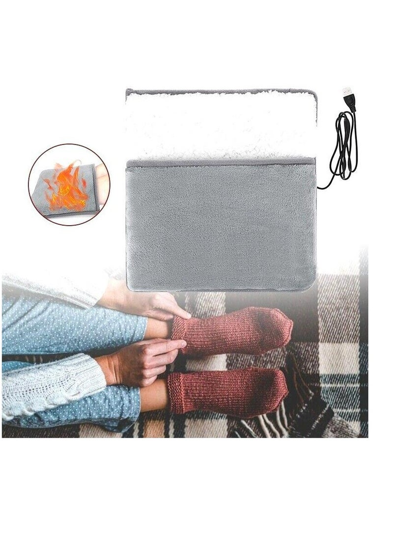 Generic USB Electric Heating Pad Foot Massager - Portable Ultra Soft Flannel, Auto Off Functionality, Electric Foot Warmer for Men and Women, Reduces Pain, Washable Household Essential  - Image 4