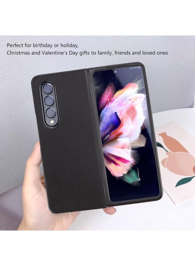 vesus Compatible with Samsung Galaxy Z Fold3 5G 2022, Leather Silm Premium Business Protective Cover Case for Samsung Galaxy Z Fold3 - Image 5