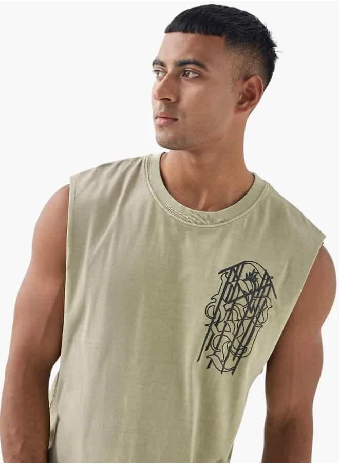 اس بي كاركترز Graphic Print Sleeveless T-shirt