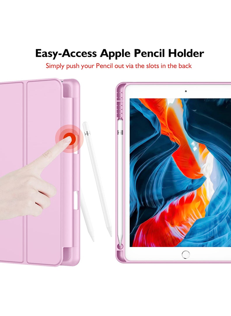 Theodor - Case Compatible with iPad 10.2 Inch 2021/2020/2019, for iPad 9th/8th/7th Generation Smart Case with Pencil Holder, Protective Case with Soft TPU Back, Auto Sleep/Wake Cover, Purple - Image 1