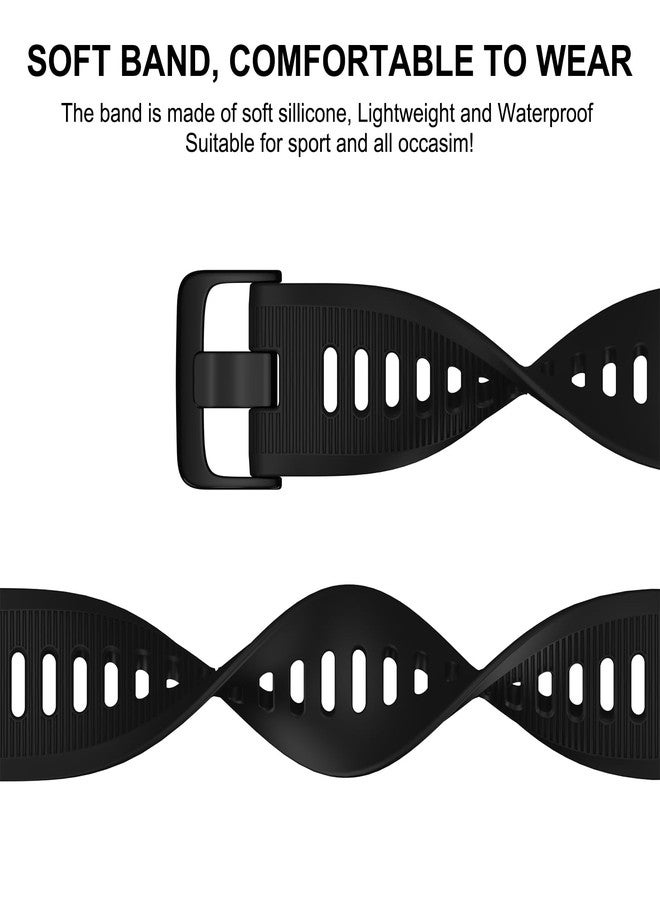 Meliya Sport Bands Compatible with Garmin Forerunner 935/Forerunner 945 Watch Band, Soft Silicone Strap for Garmin Fenix 5/ Fenix 5plus/ Fenix 6/ Fenix 6 Pro/Approach S60 Watch Band (Black) - Image 5