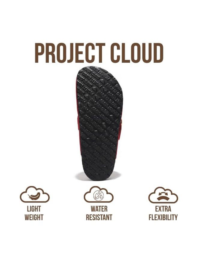 Project Cloud 100% Genuine Leather Clogs for Women Shoes - Memory Foam Insole, Non-Slip & Natural Cork Footbed Arch Support Big Buckle Womens Clogs and Mules Footwear (Manchester), Berry, 5.5 - Image 5