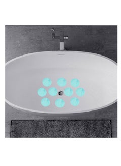 ECVV ECVV 24PCS Non-Slip Bathtub Stickers - Safety Adhesive Decals with Silicone Scraper for Bath Tubs, Showers, Stairs & Ladders (Blue)  - Image 5