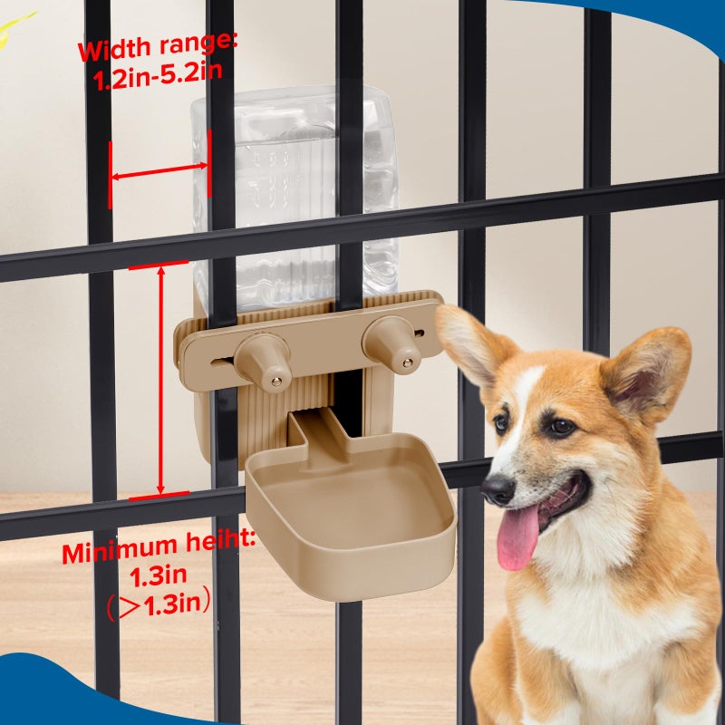 Kenond 50 oz Rabbit Water Dispenser,Gravity Dog Water Bowl Dispenser for Cage,Auto Water Bottle for Ferret,Cat,Dog and Other Animals, Compatible with Widemouth Cages - Image 4