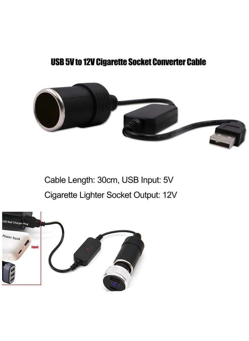KASTWAVE USB A Male to 12V Car Socket Female Converter Cable  - Image 2