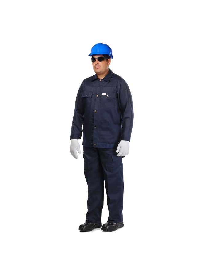 Vaultex CNV 190GSM Twill Pant & Shirt, Navy Blue, Large - Image 1