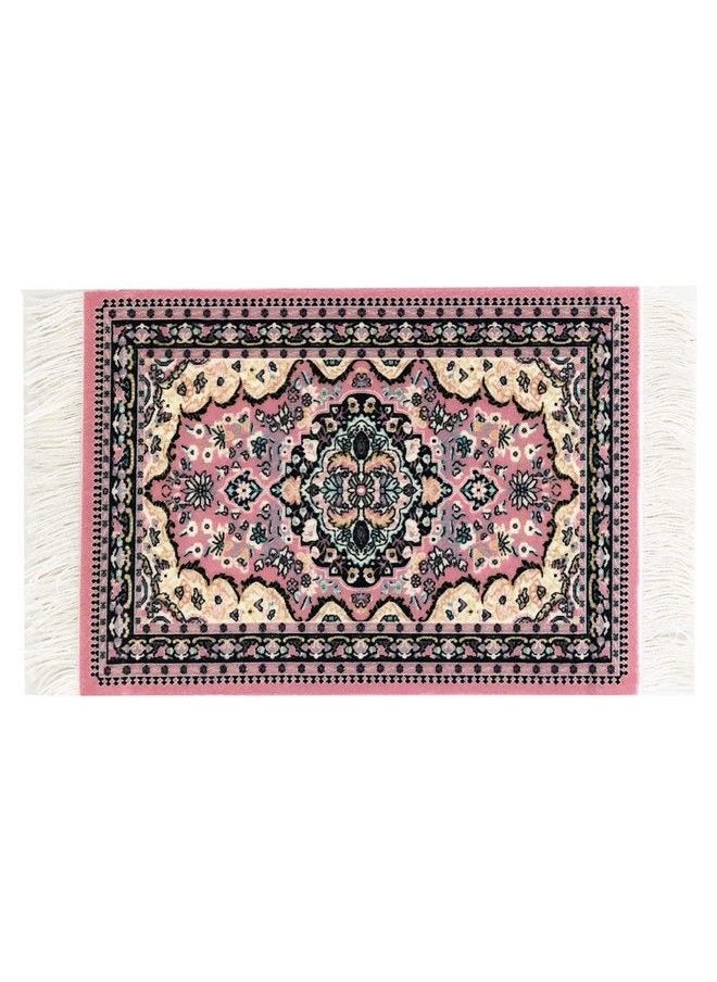 Inusitus - Dollhouse Mini Rugs, Set Of 4, Miniature Doll House Accessory, Carpets For 3” And 6” Dolls, 6 X 4, Rectangle, Kids Toy Furniture Carpeting Decor - Image 1