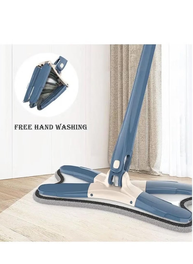 CME Self Spinning Mop 360 Degree Rotating Hands Free Spin Mop X Flat Pattern for Floor Cleaning  - Image 1