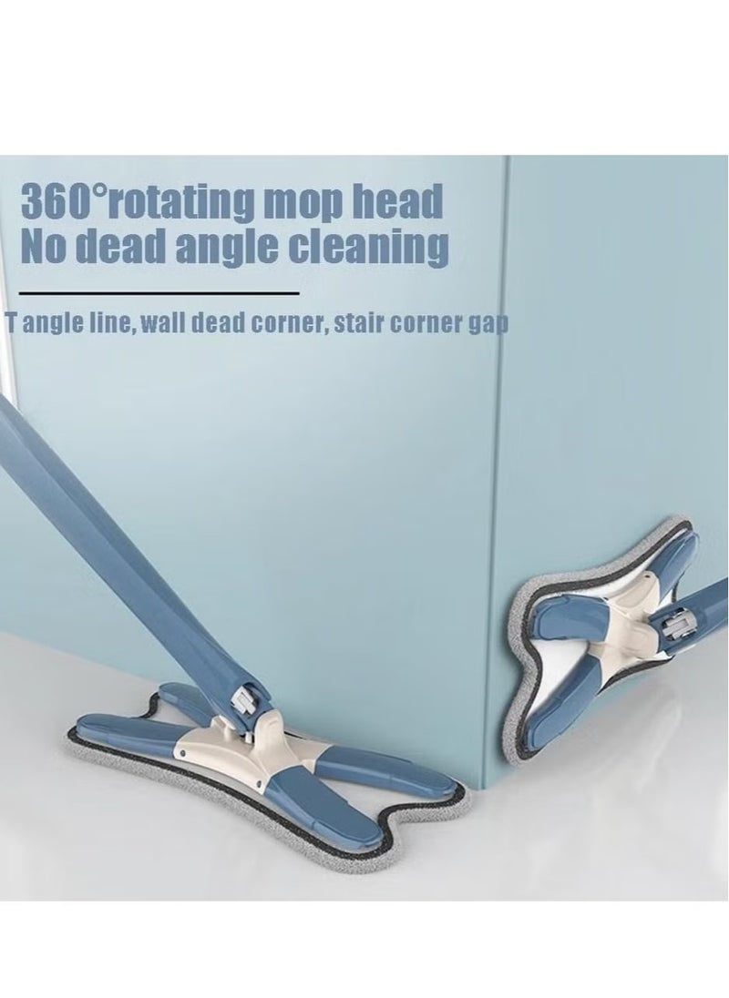 CME Self Spinning Mop 360 Degree Rotating Hands Free Spin Mop X Flat Pattern for Floor Cleaning  - Image 3