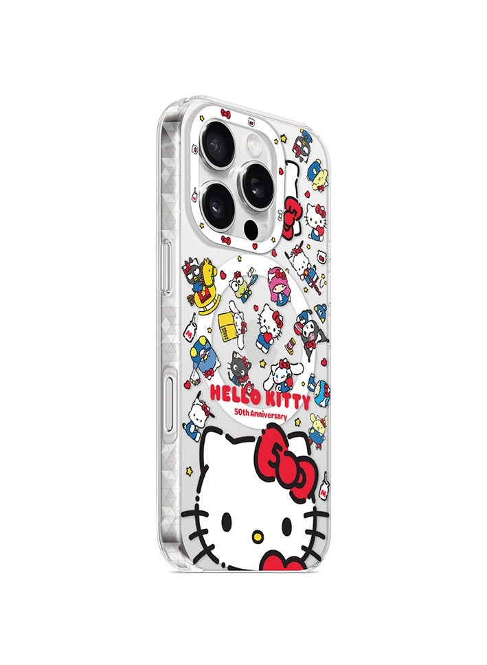 حالة جوال مغناطيسية بشكل قطة Kitty، متوافقة مع iPhone 16 Pro Max/16 Pro/16، حالة الجوال الملونة Melody متوافقة مع iPhone 16 Pro Max/16 Pro/16. - Image 1