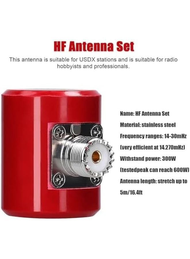 14MHz 30MHz Hf Antenna 300W 600W Full Band Tuned Stainless Steel Telescopic 5M 1 Set - Image 5
