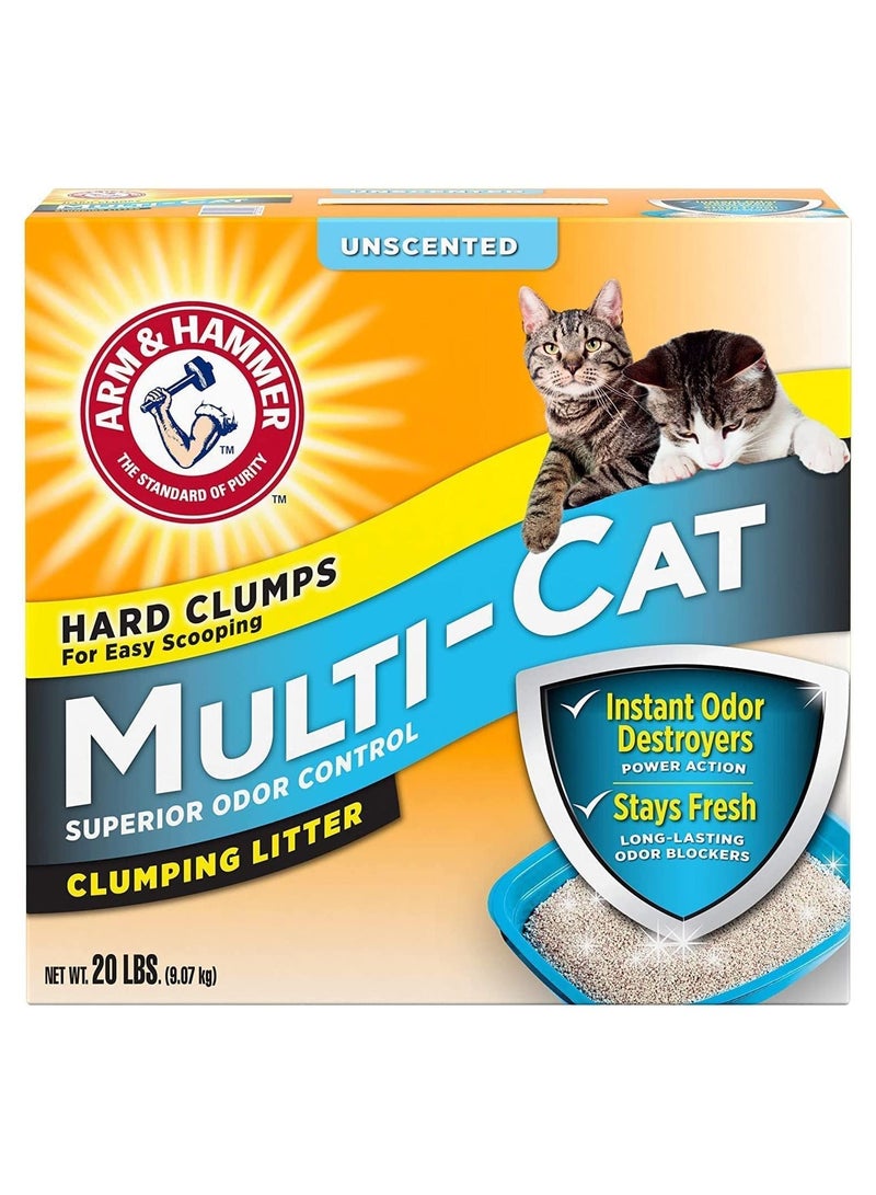 Arm & Hammer قمامة قطط متعددة التكتل بدون رائحة، 9.07 كجم