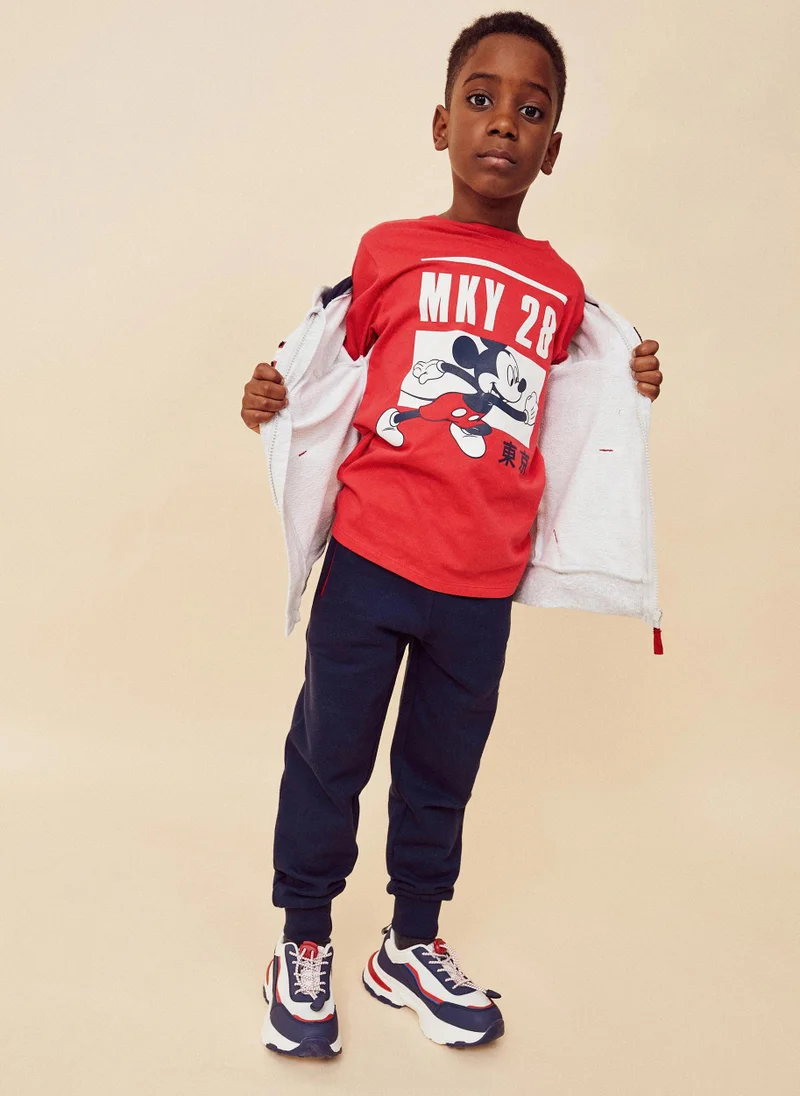 زيبي Long Sleeve T-Shirt for Boys 'Mickey', Red